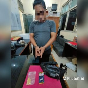 Foto tersangka pengedar narkoba BA Alias BB (28) warga Kelurahan Bukit Batrem, Kecamatan Dumai Timur. (dok: Polres Dumai)