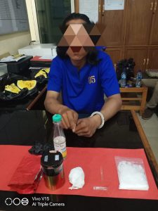 Foto tersangka SD Alias UC (24) yang dibekuk Tim Opsnal Sat Res Narkoba Polres Dumai