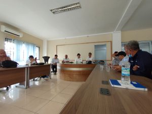 Foto saat rapat persiapan pelantikan Pengurus PWI Provinsi Riau