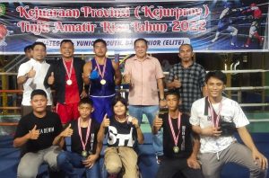 Foto atlet dan Pengurus Pertina Kota Dumai setelah mengikuti Kejurprov di Pekanbaru