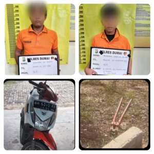 Foto kedua tersangka kasus tindak pidana pencurian dengan pemberatan (Curat)