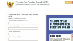 Foto formulir pembuatan akun pendataan tenaga non ASN. (Dok: suara.com)