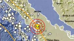 Foto BMKG merilis informasi gempa terkini di Tapanuli Utara, Sumatera Utara Sabtu 1 Oktober 2022 dengan magnitudo 5.0. (Dok : tribunnews.com).