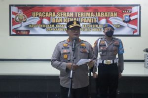 Foto Kapolres Dumai AKBP Nurhadi Ismanto, S.H., S.I.K memberikan kata sambutan.