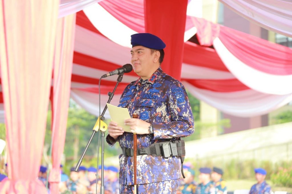 Kapolda Riau Irjen Pol Mohammad Iqbal memimpin langsung upacara peringatan hari jadi Kepolisian Perairan dan Udara yang ke-72.