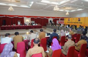 Foto Rapat koordinasi bersama Forkopimda Provinsi Riau terkait pelaksanaan Nataru dan Pengendalian Inflasi di Provinsi Riau.