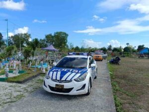 Foto : Satlantas polres Lingga berikan Pengawalan.