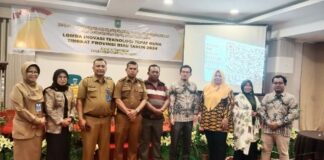 Foto : Perwakilan Pemkab Rohil yang mengikuti dan menghadiri lomba inovasi Teknologi Tepat Guna (TTG) tingkat Provinsi Riau Tahun 2024, di Pekanbaru.