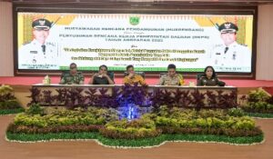 Foto : Bupati Rohil didampingi unsur Forkopimda mengikuti acara Musrenbang Se-Kabupaten Rohil Sekaligus Penyusunan RKPD Tahun 2025.