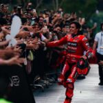 Foto : Pembalap Marc Marquez saat menyapa penggemar MotoGP di Bangkok, Thailand.