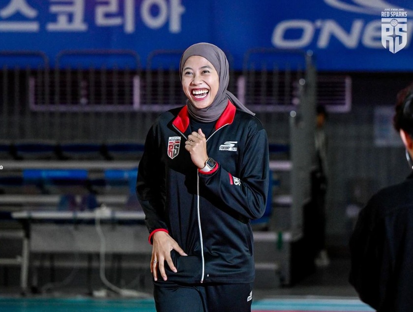 Foto : Pemain Voli Indonesia yang bermain di Klub Red Sparks, Korea Selatan, Megawati Hangestri.