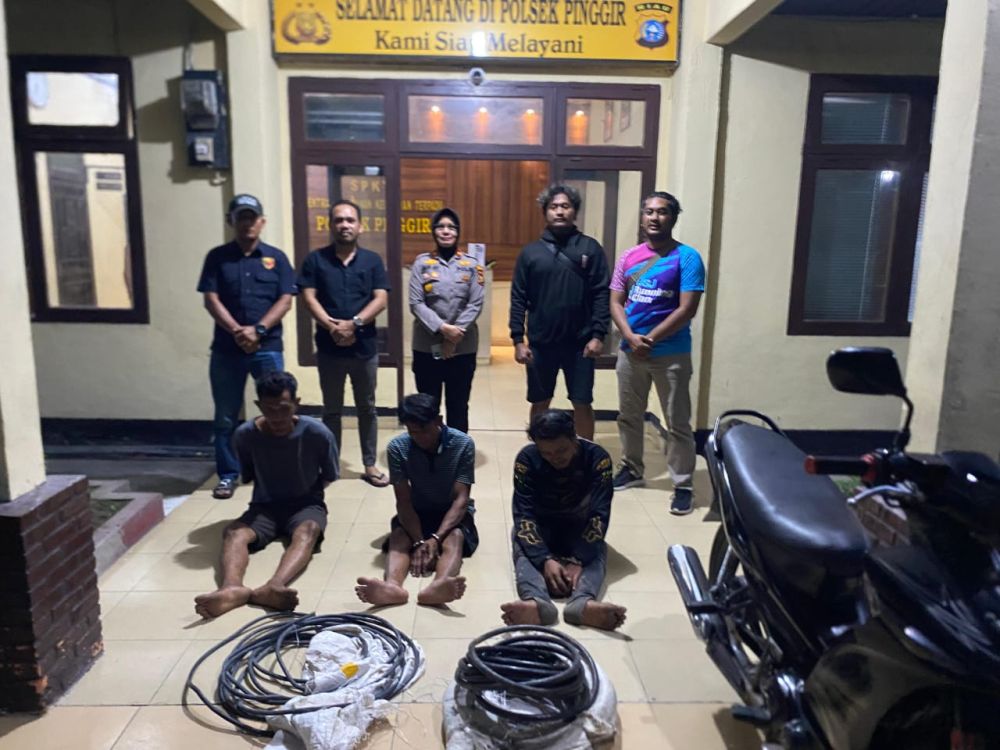 Polisi Amankan Tiga Pelaku Pencuri Kabel Penerangan Jalan Tol Permai