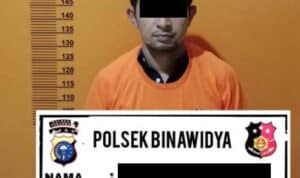 Foto : Pelaku penembakan anak yang sedang berkelahi di depan rumahnya.