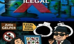 Foto : Ilustrasi BBM ilegal dan judi Gelper. (Dok : google)