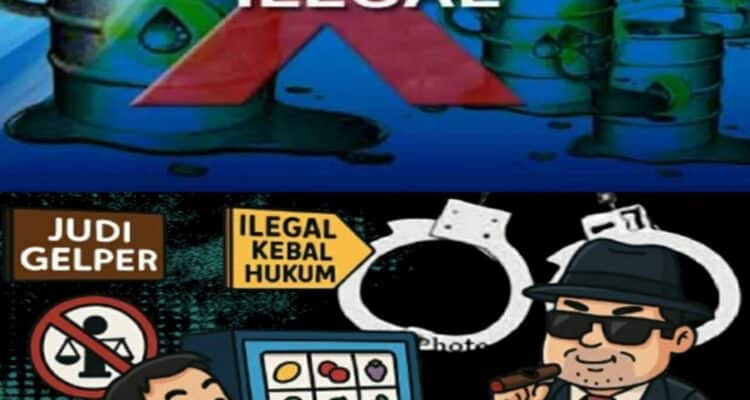 Foto : Ilustrasi BBM ilegal dan judi Gelper. (Dok : google)