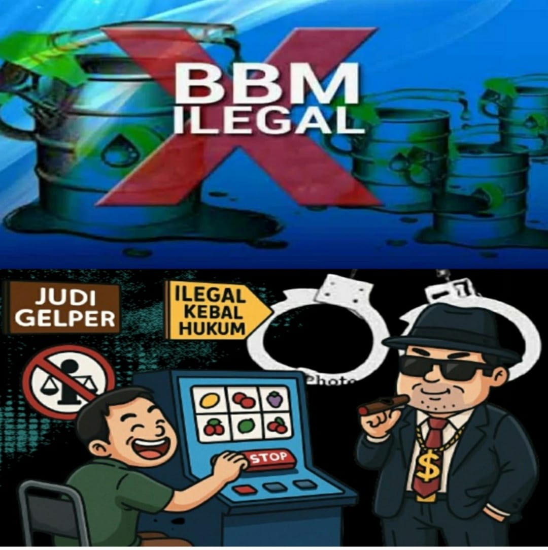 Foto : Ilustrasi BBM ilegal dan judi Gelper. (Dok : google)