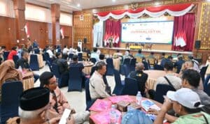 Foto : Suasana kegiatan Workshop dan Pelatihan Jurnalistik yang diadakan oleh PWI Dumai, untuk wartawan.