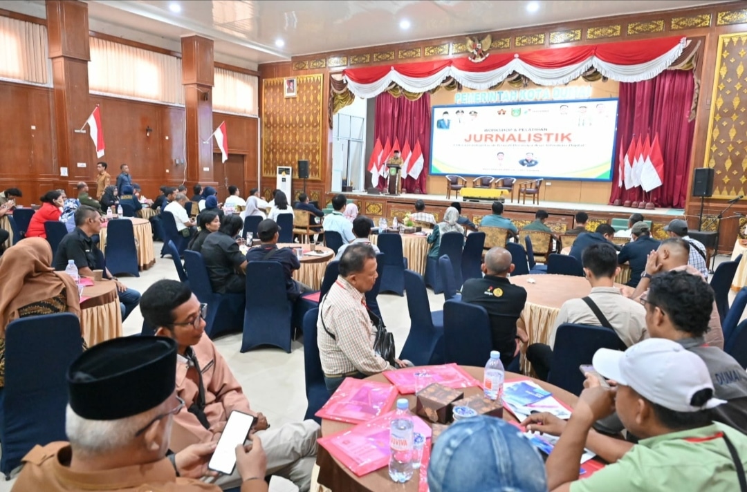 Foto : Suasana kegiatan Workshop dan Pelatihan Jurnalistik yang diadakan oleh PWI Dumai, untuk wartawan.